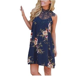 Navy floral dress